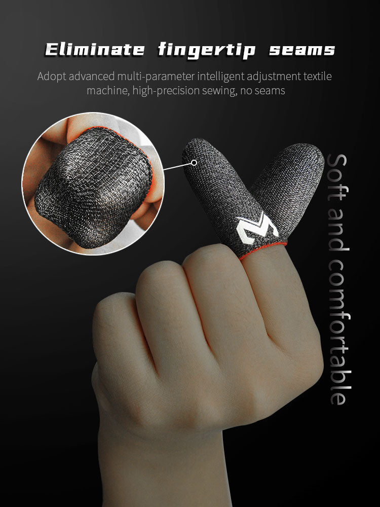 2 Pcs Phone Games Sweat-Proof Finger Gloves Thumbs Finger Cover Anti-slip Cot Sleeve for PUBG Touch Screen Game Practical Access