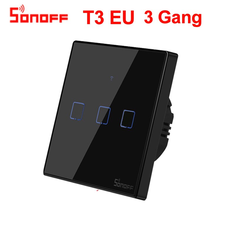 Sonoff TX T0 T2 T3 EU Smart Switch WiFi Touch Wall Light Switch Smart Home Remote Control Wireless Timer Switch Via Ewelink APP