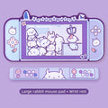 Kawaii Rabbit Trap Gaming Mouse Pad 44cm*80cm Super Cute Thickened Office Computer Big Mouse Pad Keyboard pad Wrist Rest Girl