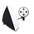 Photo Studio 4pc LED 15W Softbox Kit Photographic Lighting Kit Camera Photo Accessories 1pc Light Stand 1pc Softbox for Shooting