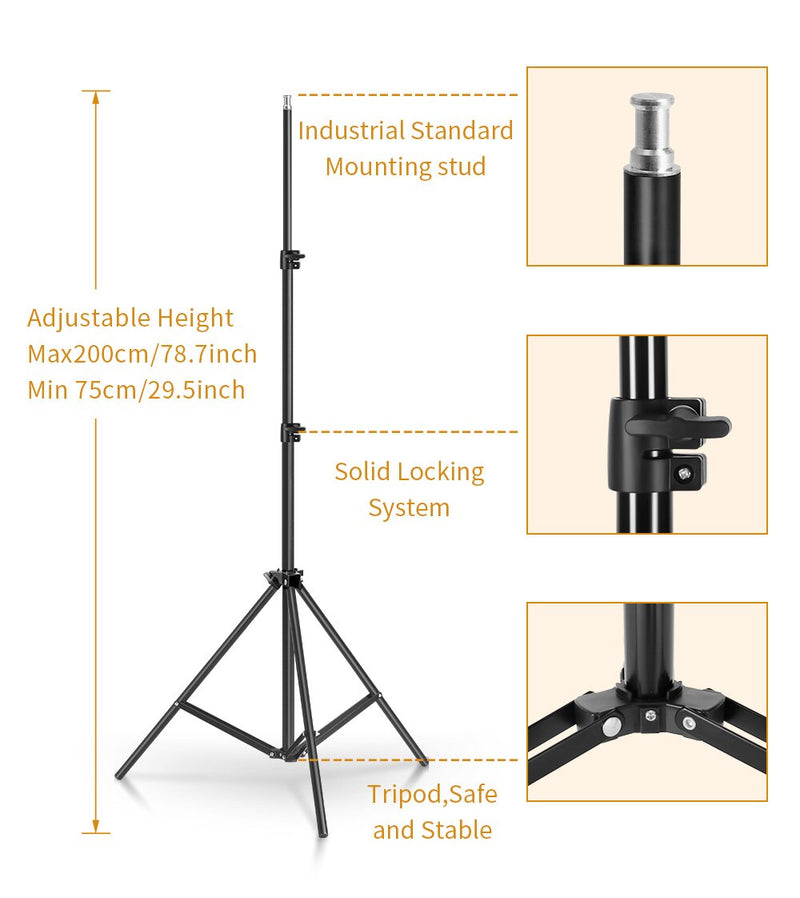 Photo Studio 4pc LED 15W Softbox Kit Photographic Lighting Kit Camera Photo Accessories 1pc Light Stand 1pc Softbox for Shooting