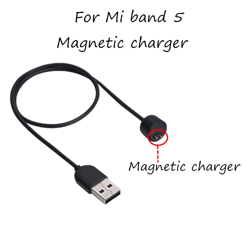 Charger Wire For Xiaomi Mi Band 5 4 3 2 Smart Wristband bracelet For Mi band 5 Charging cable Miband 4 3 USB Charger Cable