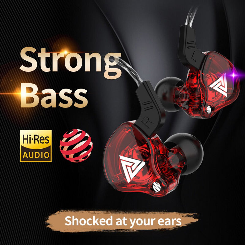 QKZ AK6 EDX 1DD In Ear Earphones HIFI Bass Earbuds Monitor Earphones Sport Noise Cancelling Headset ES4 ZST X ED9 ED12 ZS3