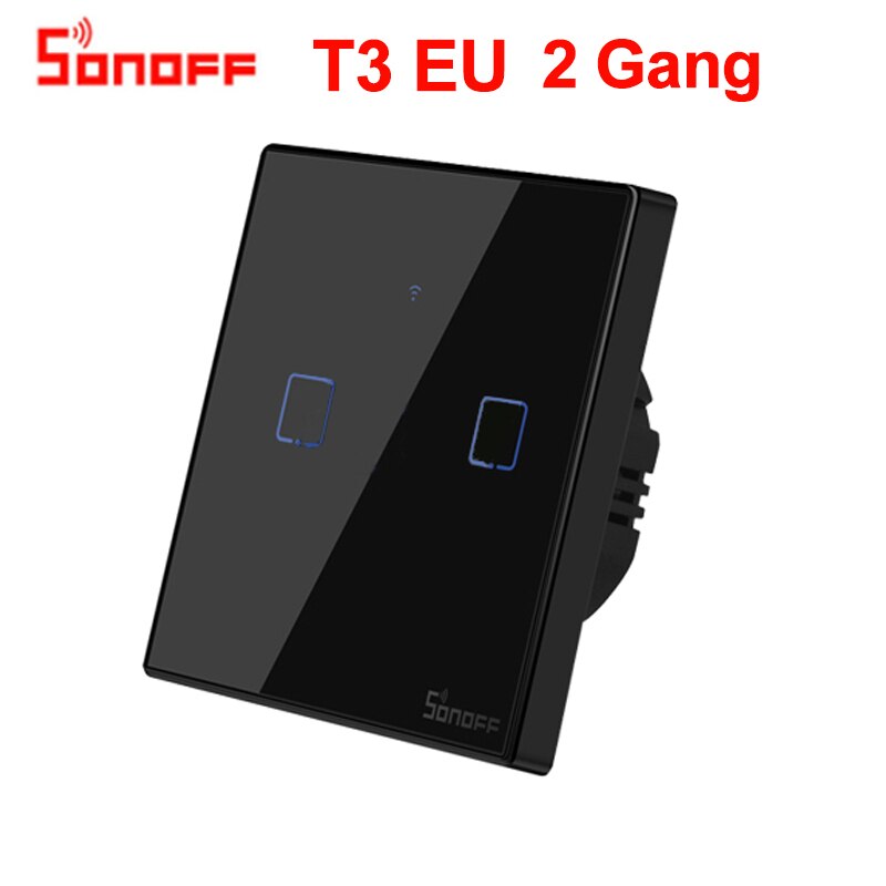 Sonoff TX T0 T2 T3 EU Smart Switch WiFi Touch Wall Light Switch Smart Home Remote Control Wireless Timer Switch Via Ewelink APP