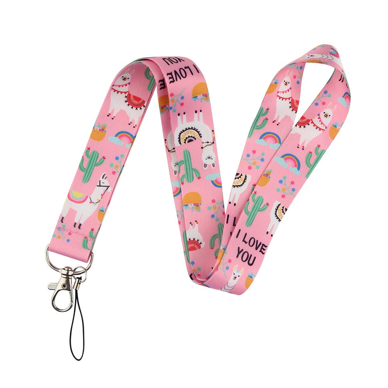 CA1598 Cartoon Cute Lanyard For Keys Hanging Ropes Phone Badge Neck Straps Plants Necklaces Fashion Accessories