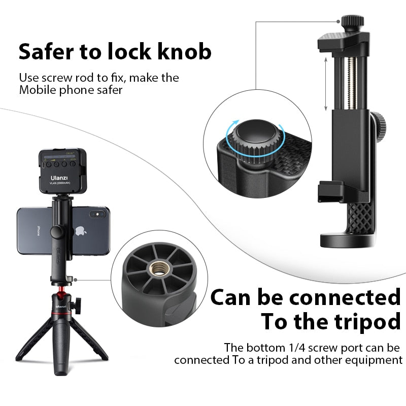 Ulanzi ST-17 Universal Smartphone Tripod Mount Vertical Shooting 360 Rotation Phone Mount Holder for iPhone Android