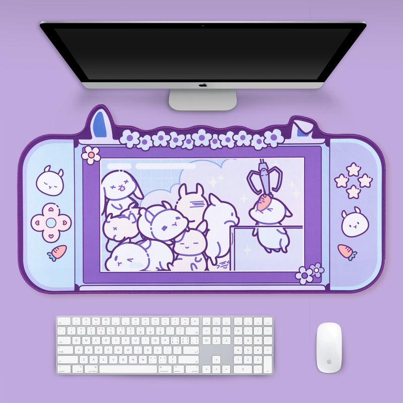 Kawaii Rabbit Trap Gaming Mouse Pad 44cm*80cm Super Cute Thickened Office Computer Big Mouse Pad Keyboard pad Wrist Rest Girl