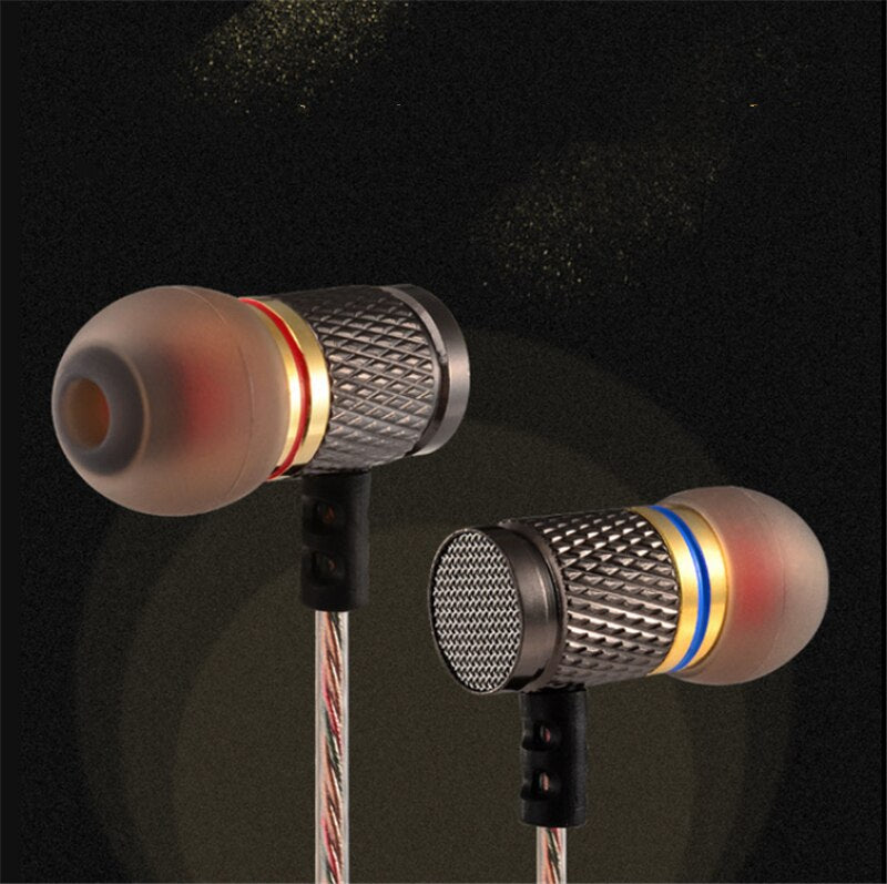 Hot sale In-Ear Earphone Highest Quality HiFi Sport Earbud Auricular Metal Fever Heavy Bass Copper HD Metal Bass Stereo earpiece