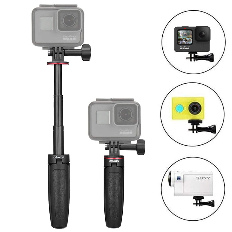 Ulanzi MT-09 Extend Gopro Vlog Tripod Mini Portable Tripod for Gopro Hero 10 9 8 7 6 5 Black Session Osmo Action insta360 Camera