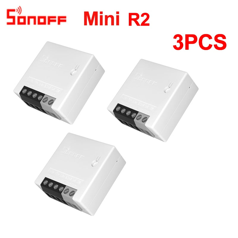 Sonoff Mini R2 Wifi Smart Switch MINIR2 2 Way Modules eWeLink APP DIY Switch Wireless Remote Control Work with Alexa Google Home