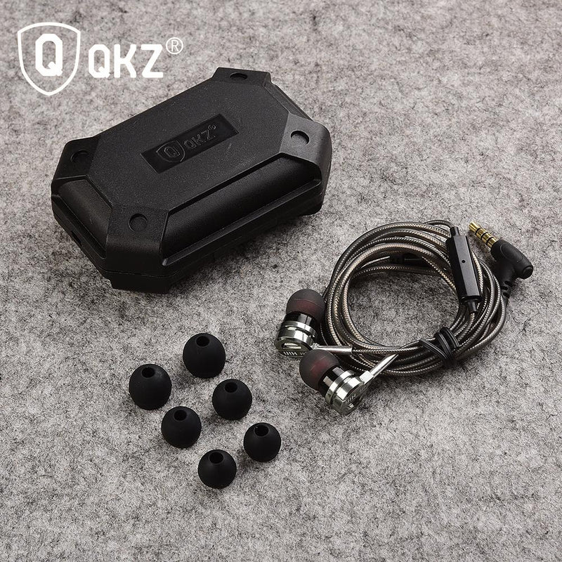 Earphone QKZ DM9 Zinc Alloy HiFi Earphone In Ear Earphones fone de ouvido BASS Metal DJ MP3 Headset auriculares audifonos Stereo