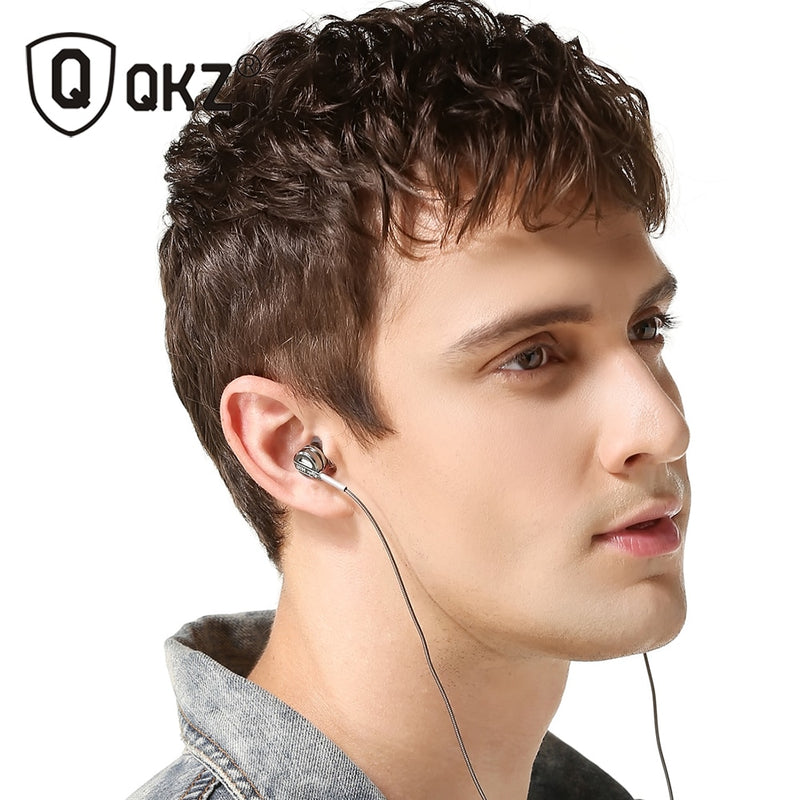 Earphone QKZ DM9 Zinc Alloy HiFi Earphone In Ear Earphones fone de ouvido BASS Metal DJ MP3 Headset auriculares audifonos Stereo