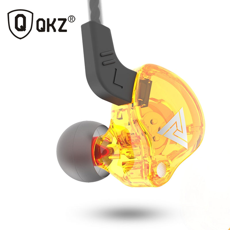 QKZ AK6 ATR HD9 Copper Driver HiFi Sport Headphones In Ear Earphone For Running With Microphone Headset Music Earbuds