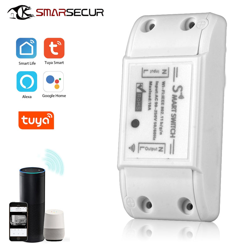 Tuya Wifi Switch DIY Wireless Remote Domotica Light Smart Home Automation Relay Module Controller Work with Alexa