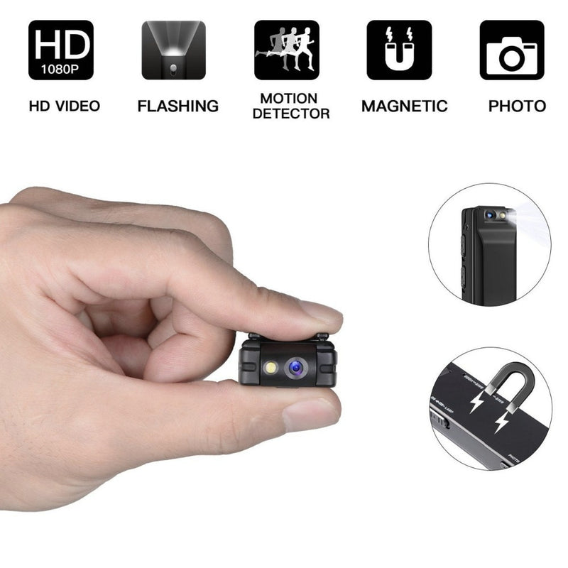 Vandlion A3 Mini Digital Camera HD Flashlight Micro Cam Magnetic Body Camera Motion Detection Snapshot Loop Recording Camcorder