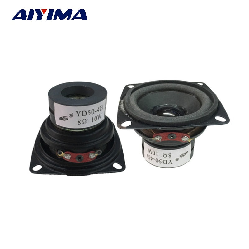 AIYIMA 2Pcs Portable Audio Speaker 8 Ohm 10W Mini Full Range Loudspeaker DIY Multimedia BT Speaker Home Theater