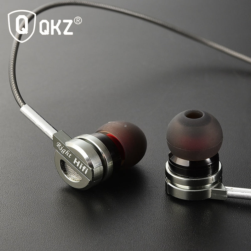 Earphone QKZ DM9 Zinc Alloy HiFi Earphone In Ear Earphones fone de ouvido BASS Metal DJ MP3 Headset auriculares audifonos Stereo