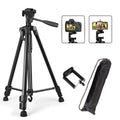 Yizhestudio Camera Tripod 50-140cm DSLR Flexible Portable Stand for Gopro iPhone Canon Nikon Sony with Phone Clip with 1/4 Screw