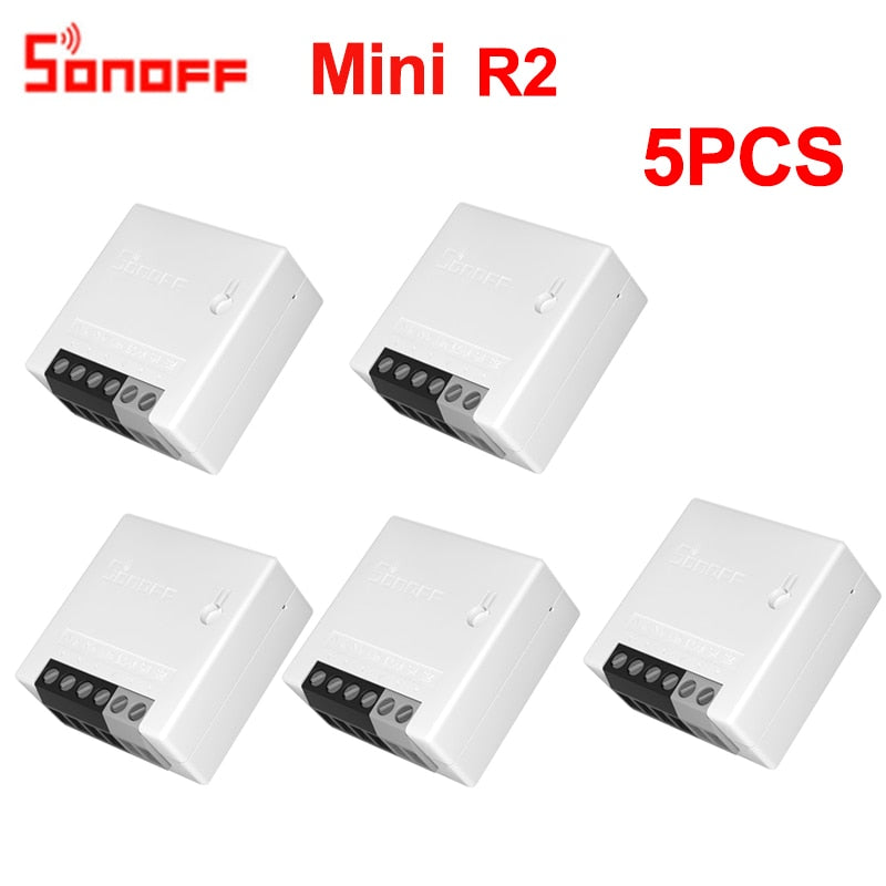 Sonoff Mini R2 Wifi Smart Switch MINIR2 2 Way Modules eWeLink APP DIY Switch Wireless Remote Control Work with Alexa Google Home