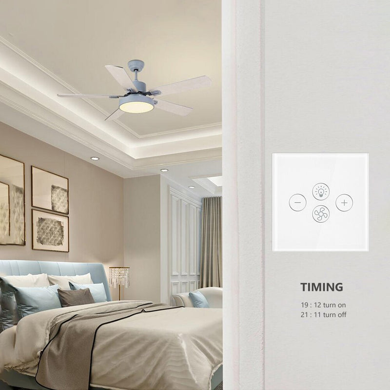 AVATTO Tuya Wifi Fan Light Switch, Smart Ceiling Fan Lamp Switch with Various Speed Voice Controlled by Alexa, Google Home