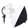 Photo Studio 4pc LED 15W Softbox Kit Photographic Lighting Kit Camera Photo Accessories 1pc Light Stand 1pc Softbox for Shooting