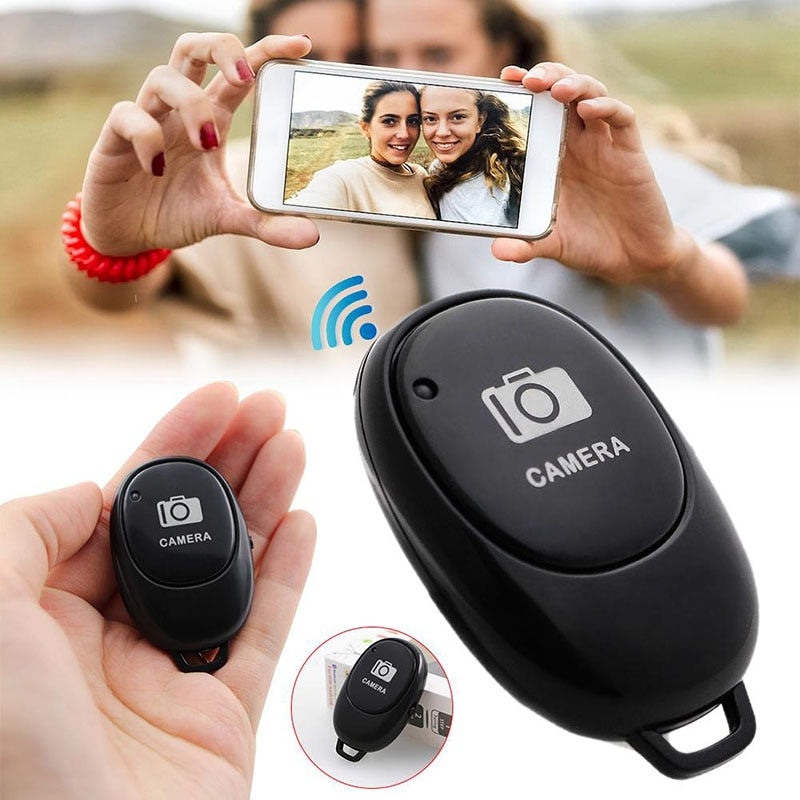 Mini Bluetooth-compatible Remote Control Button Wireless Controller Self-Timer Camera Stick Shutter Release Phone Selfie