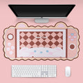 Kawaii Rabbit Trap Gaming Mouse Pad 44cm*80cm Super Cute Thickened Office Computer Big Mouse Pad Keyboard pad Wrist Rest Girl