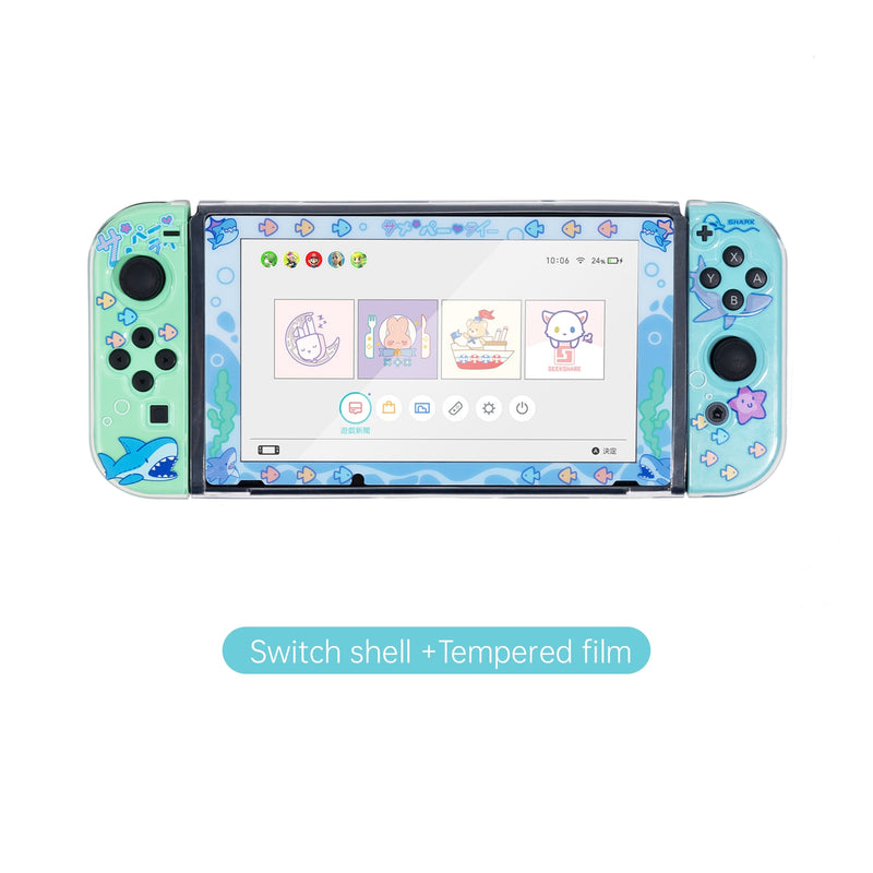 GeekShare Jellyfish Violet Nintendo Switch Shell NS Protective Full Cover Split TPU Soft Case For Nintendo Switch Accessories