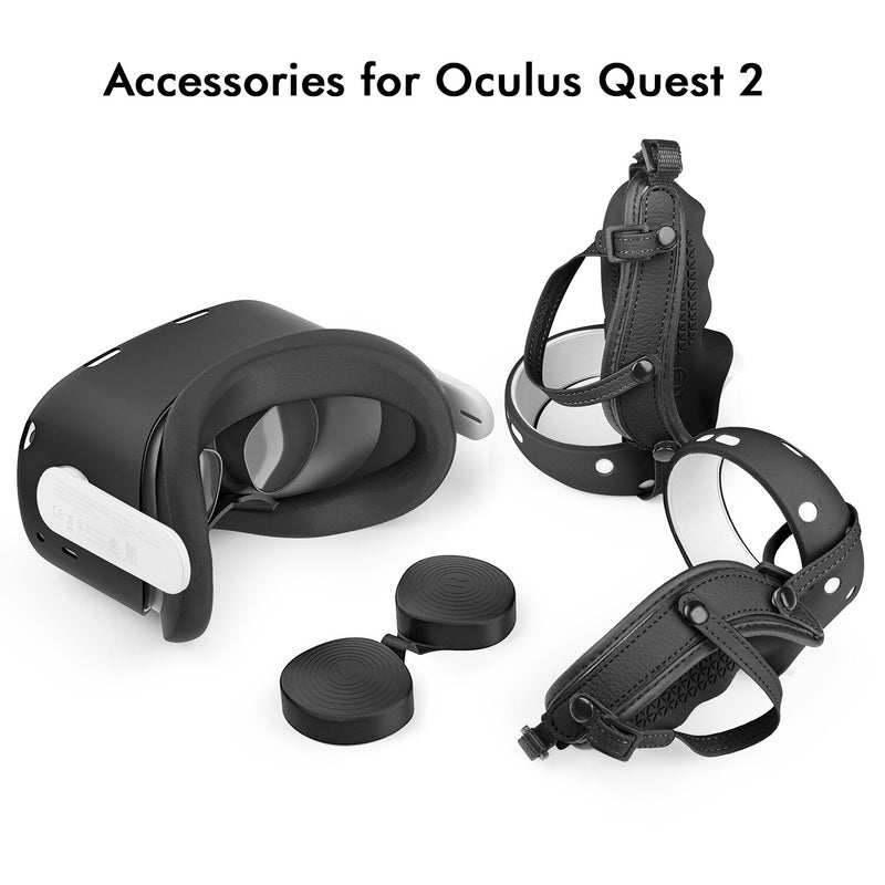 Silicone Protective Cover Shell Case For Oculus Quest 2 For Quest2 VR Headset Head Face Cover Eye Pad Handle Grip VR Accessories