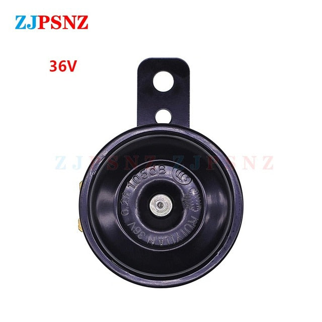 Universal Scooter Horn 6V 12V 24V 36V 48V 60V 72V E-Bikes Motorcycle Electric Horn Kits 110db Waterproof Round Loud Horn Speaker