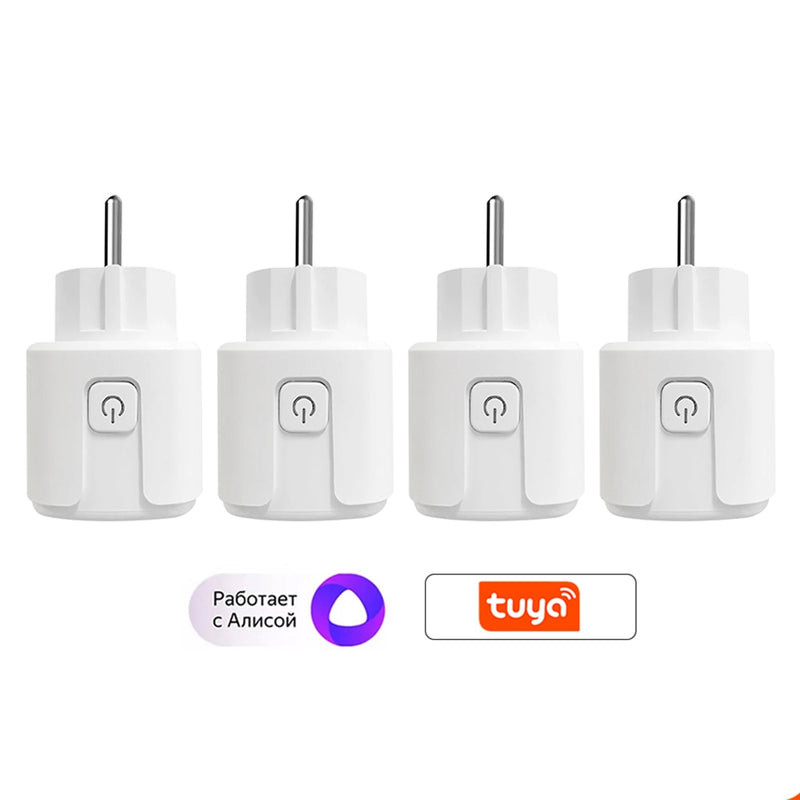 CBE WiFi Smart Plug Sockets 16A EU Plug Tuya Smart Life APP Work with Alexa Google Home Smart-Home Automation EU UK Plug Yandex