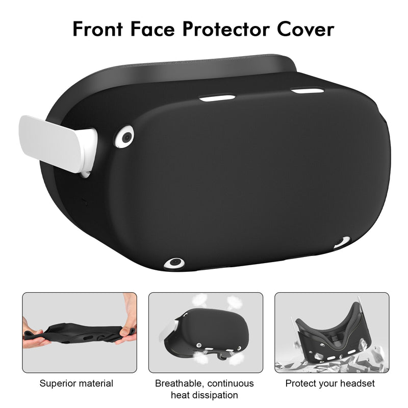 Silicone Protective Cover Shell Case For Oculus Quest 2 For Quest2 VR Headset Head Face Cover Eye Pad Handle Grip VR Accessories