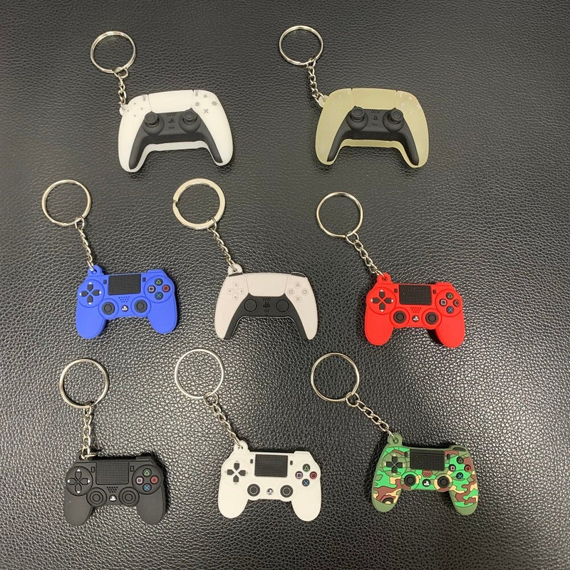 For PS5 PVC Soft Glue Mini Game Controller Key Chain PS4 Phone Wallet Backpack Pendant For Playstation5 Gamepad Game Accessories