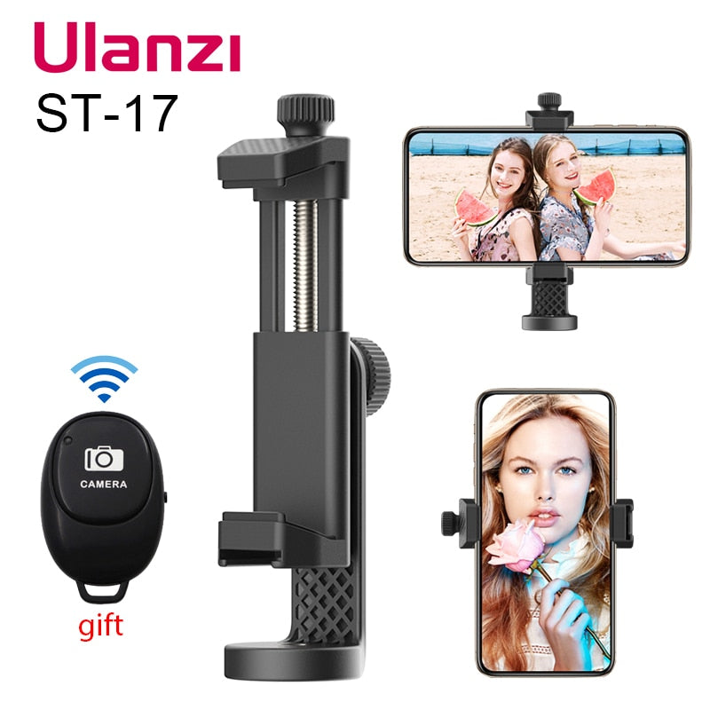 Ulanzi ST-17 Universal Smartphone Tripod Mount Vertical Shooting 360 Rotation Phone Mount Holder for iPhone Android