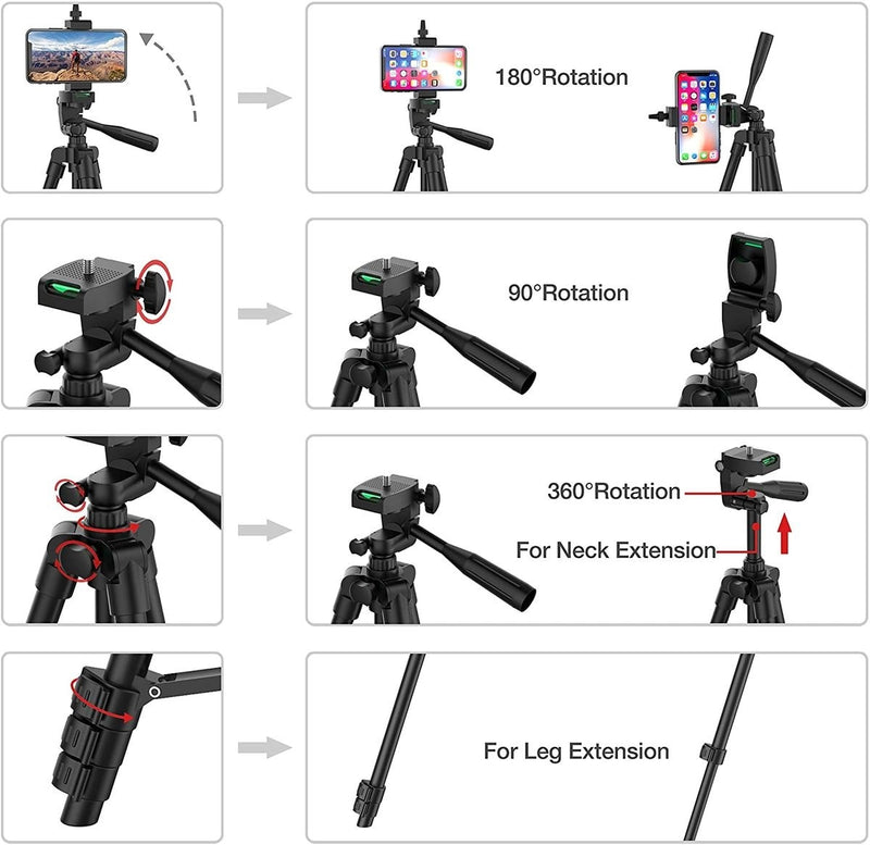 Tripod Extendable Stand Remote Control