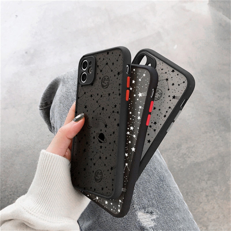 Starry Sky Matte Phone Case For iPhone