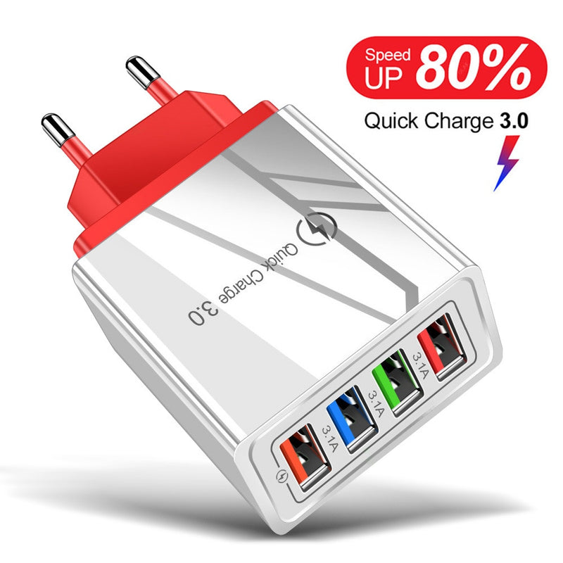 4 USB Charger Quick Charge 3.0