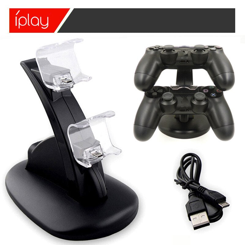 Dock LED Dual USB PS4 Charging Stand Station