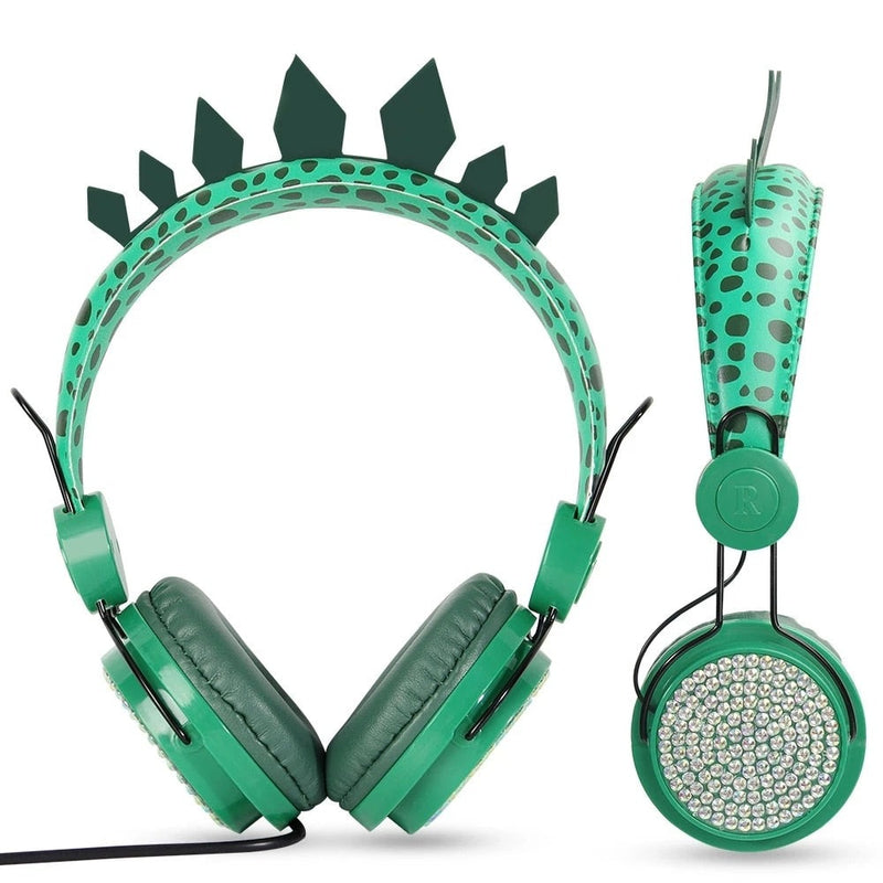 Boy headphones Jurassic dinosaur