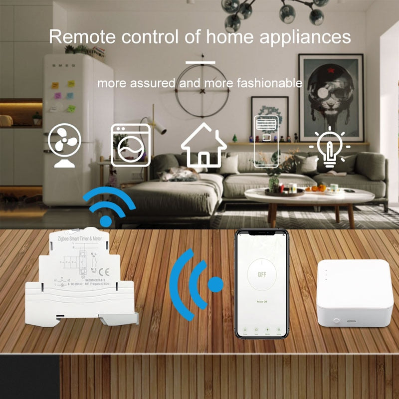 Smart Life ZigBee 16A Din Rail 1P Switch