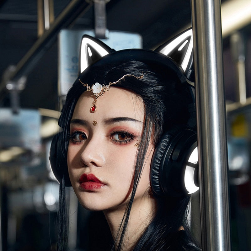 Yowu 3S cute cat wireless headphones APP control