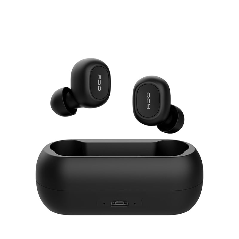 QCY T1C Bluetooth 5.0 Earphones Wireless 3D Stereo TWS Headphones with Dual Microphones Headset HD Call Earbuds Customizing APP